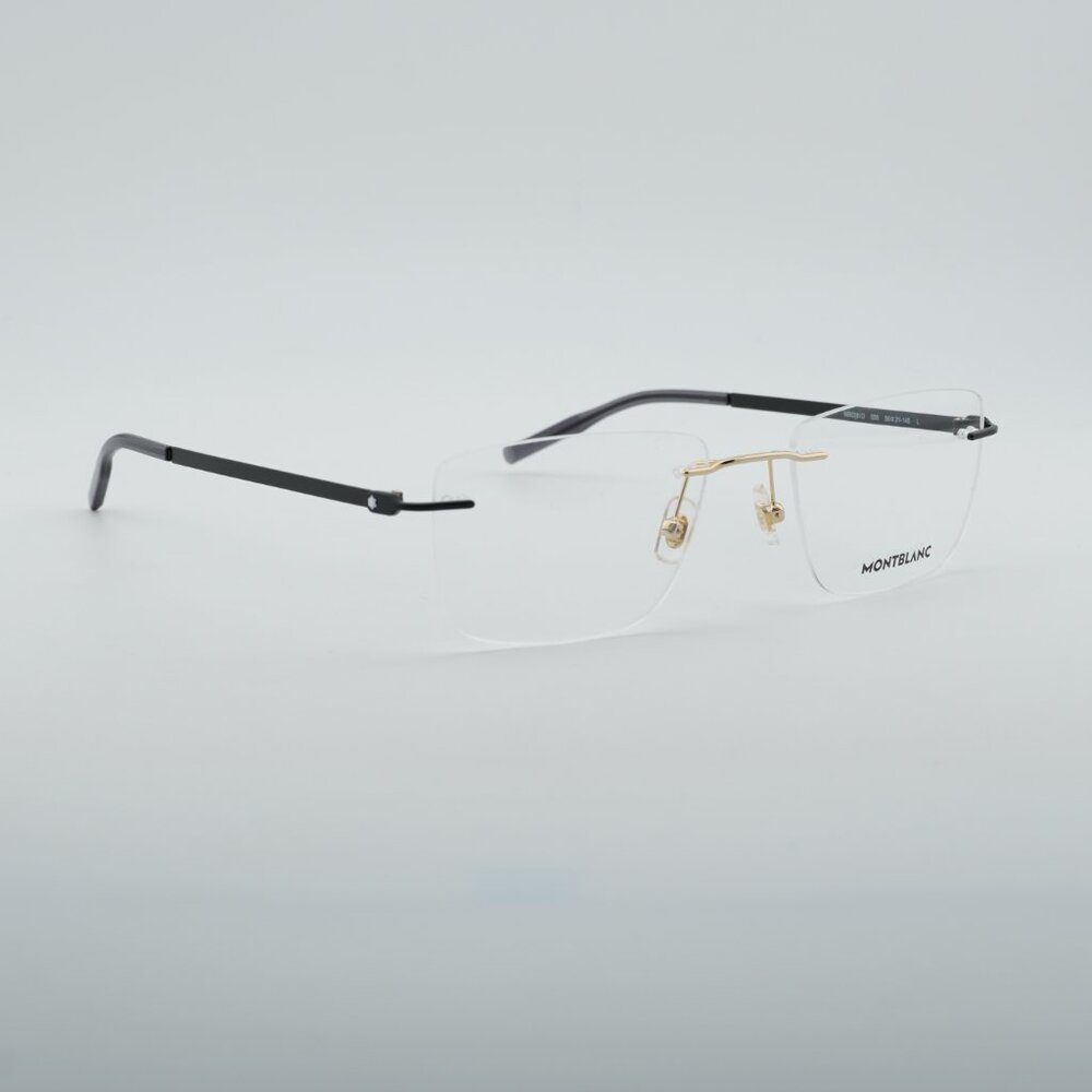 Montblanc MB0281O 006 Eyeglasses Gold/Black 56mm Rectangle Frame